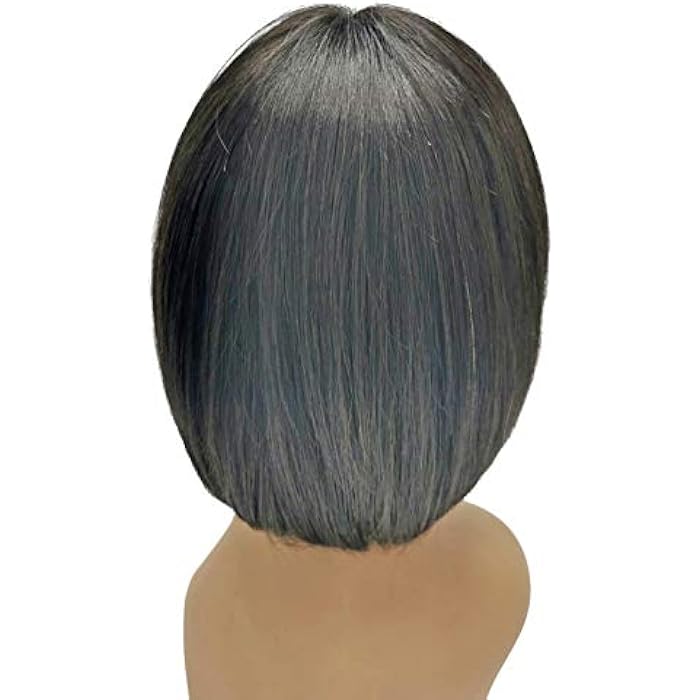 DILLARDS Xmh Black Short Bob Wig,Straight Black Bob Wig With Bangs, 10 Inch Straight Bob Bangs Wig For Women Natural Looking For Daily Use - Image 3